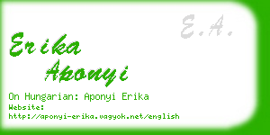 erika aponyi business card